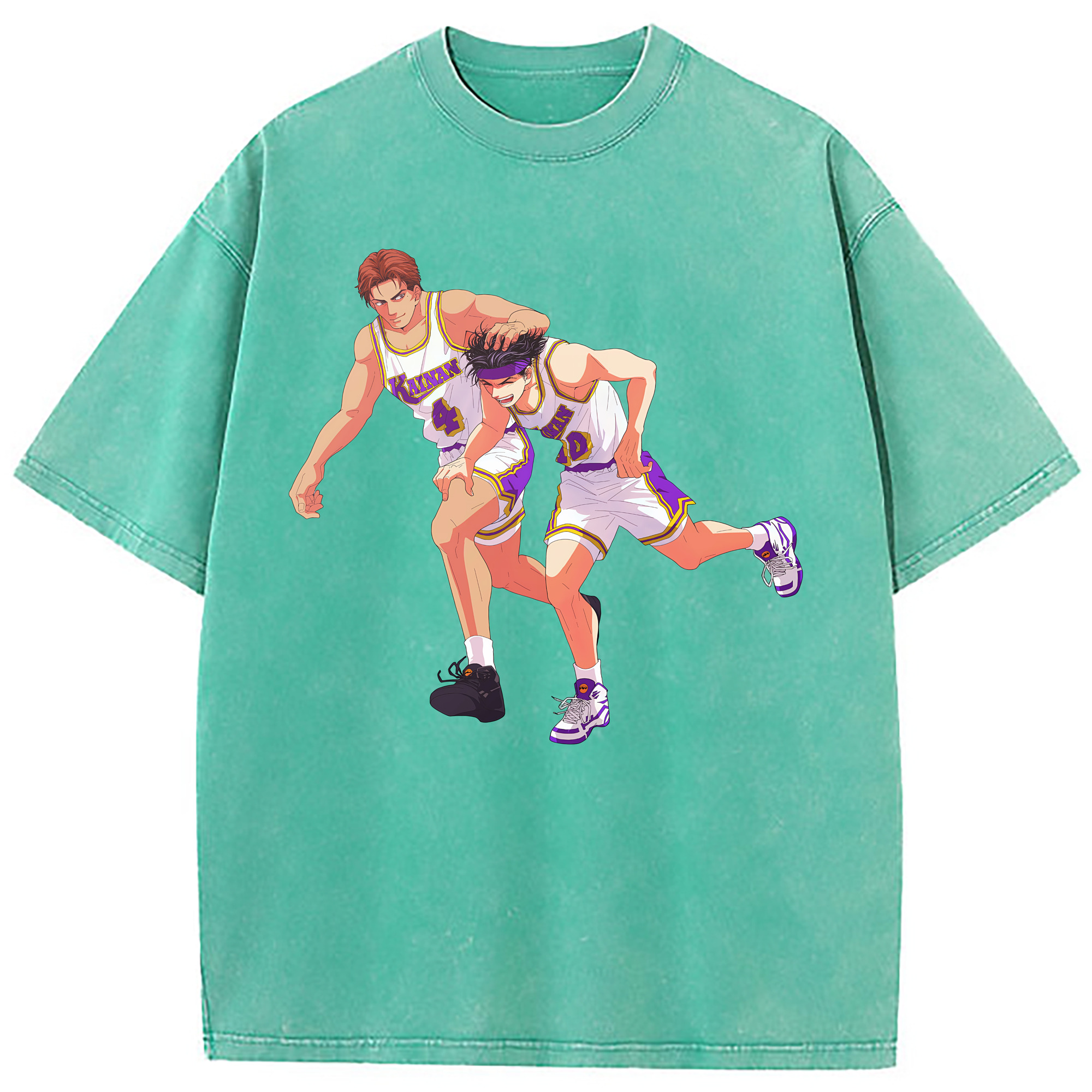 （画像用） SLAM DUNK／スラムダンク 綿100% ヴィンテージ風 半袖Tシャツ（フロントプリント）